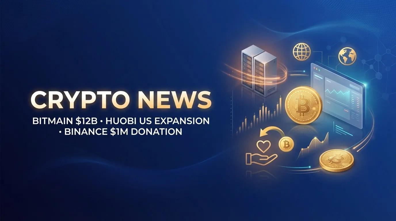 Bitmain Costs $12 Billion, Huobi Opens Crypto Exchange in the US, Binance Donated $1 million