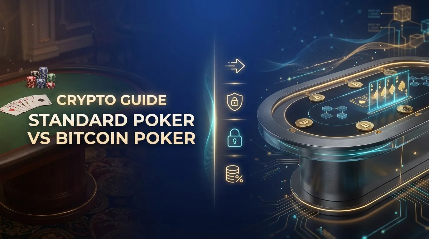 What is the difference between a standard poker room and a Bitcoin poker room?